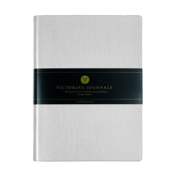 VICTORIA'S JOURNALS SMYTH FLEXI Vegan Deri Kapaklı Not Defteri 10.5x14.8 cm (A6) Sedefli Gümüş | Çizgili