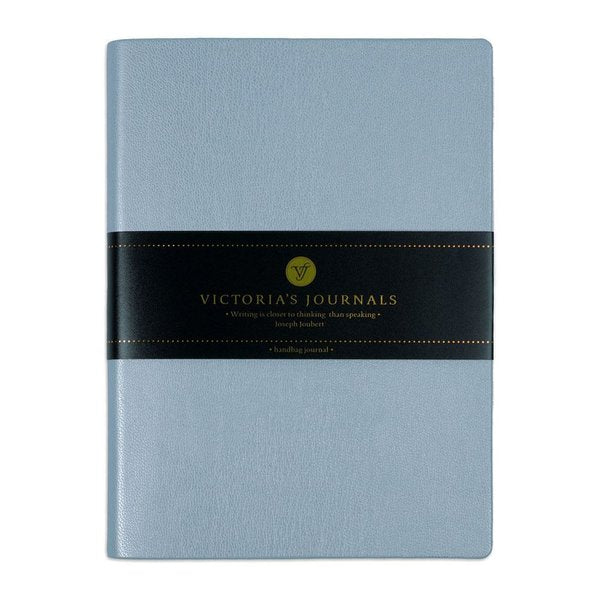 VICTORIA'S JOURNALS SMYTH FLEXI Vegan Deri Kapaklı Not Defteri 10.5x14.8 cm (A6) Sedefli Mavi | Çizgili