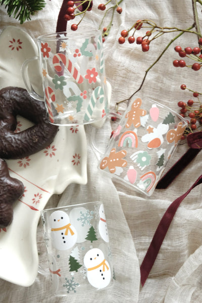 HAPPY SNOWMAN CAM ÇAY BARDAĞI | 200ML