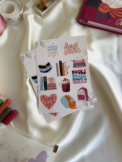 CUP OF BOOKS STICKER SETİ