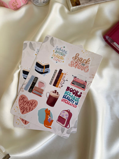 CUP OF BOOKS STICKER SETİ