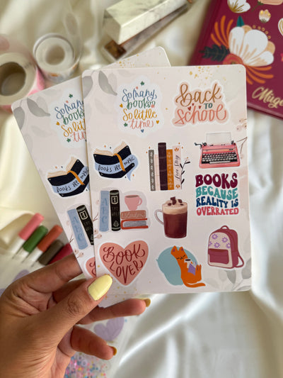 CUP OF BOOKS STICKER SETİ