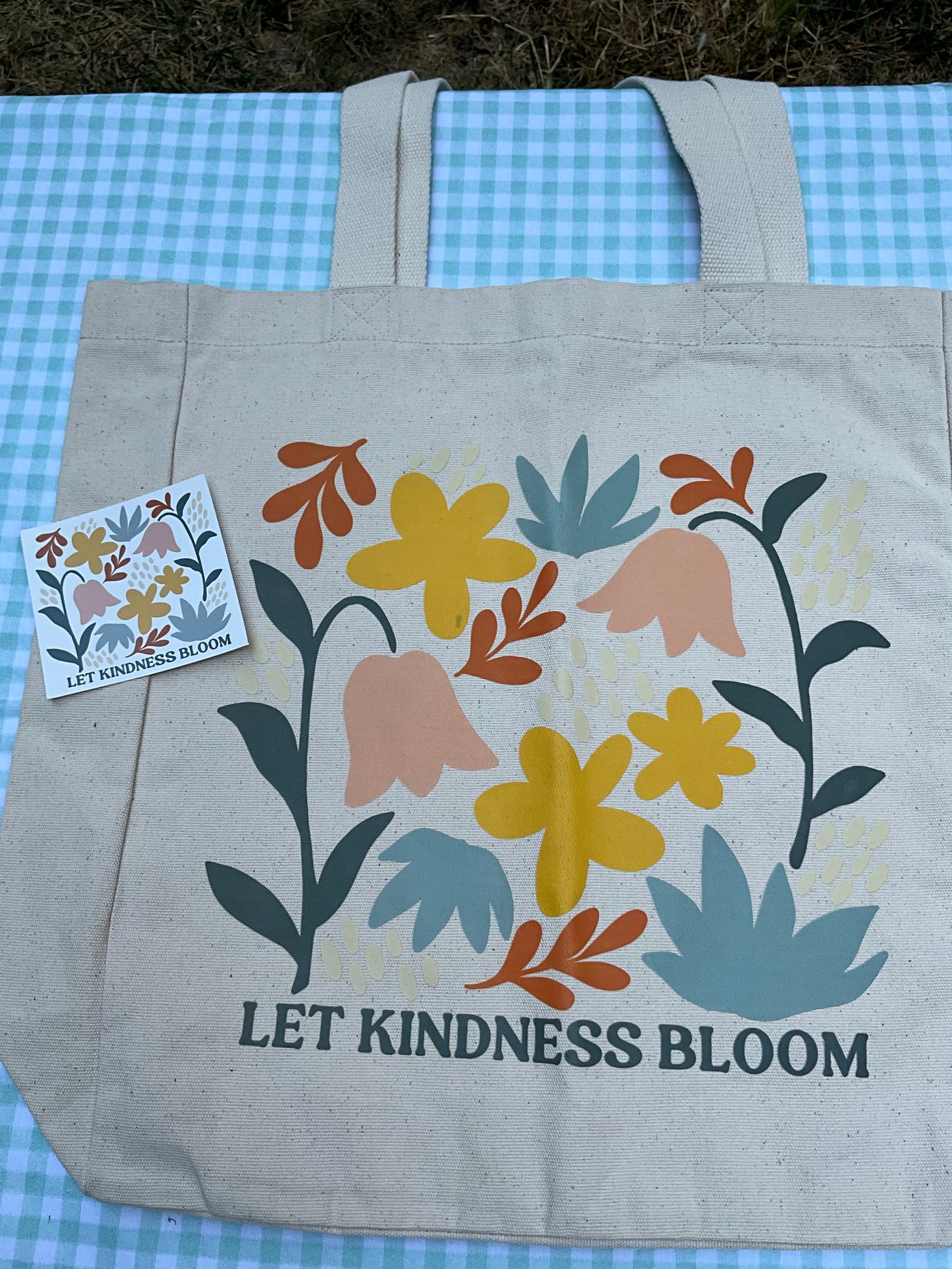 LET KINDNESS BLOOM KANVAS ÇANTA