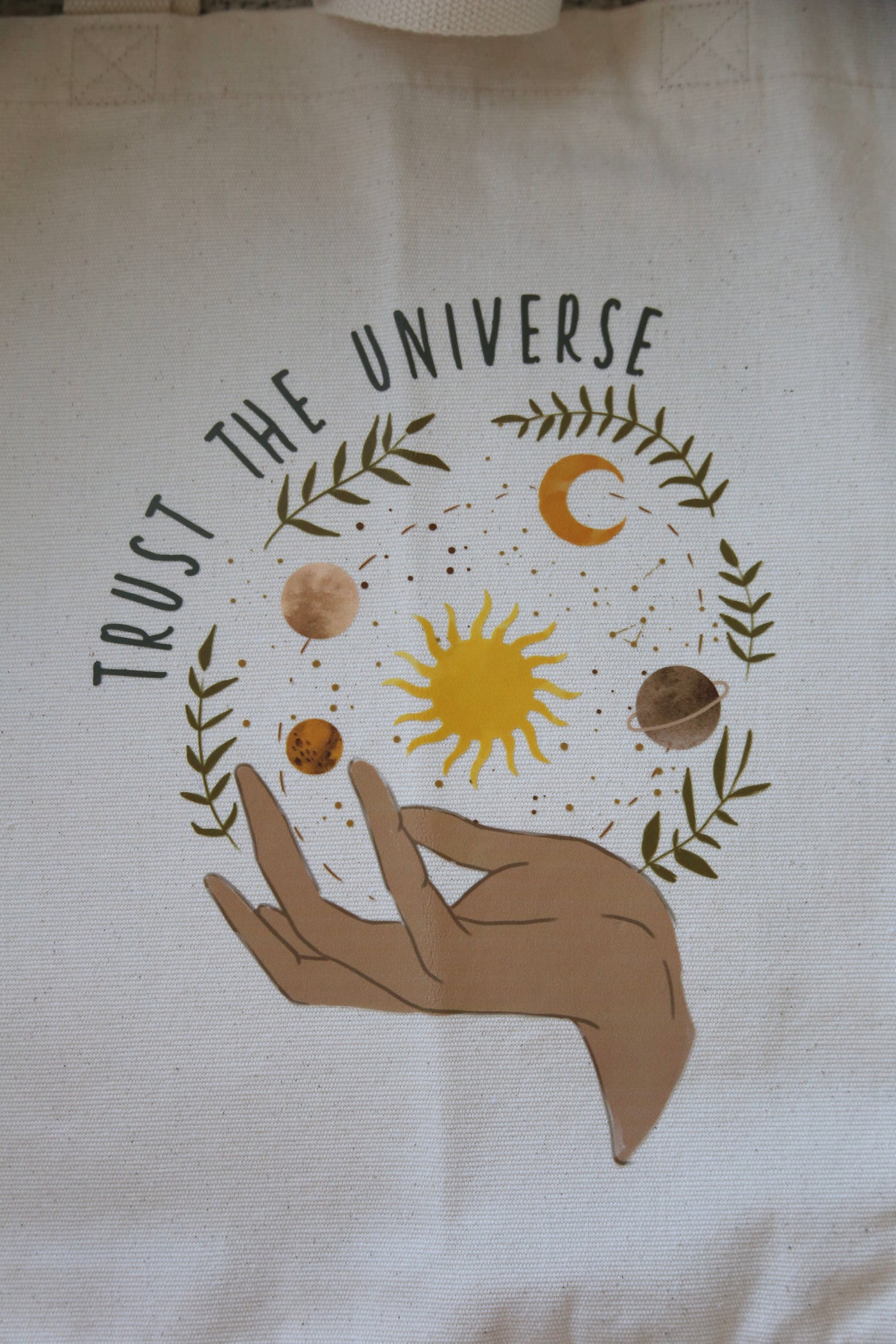 TRUST THE UNIVERSE KANVAS ÇANTA