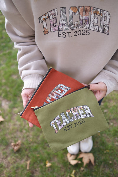 FLORAL TEACHER KİŞİSELLEŞTİRİLEBİLİR SWEATSHIRT