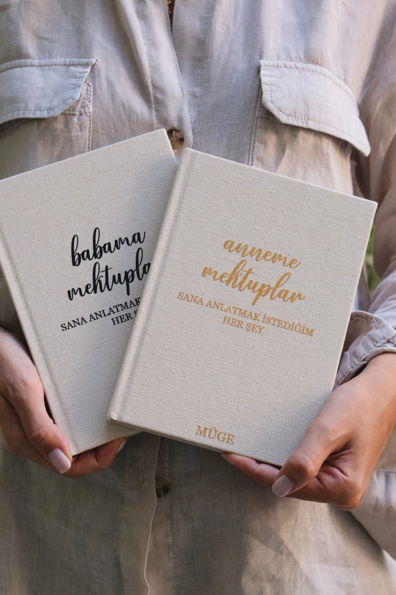 Sana Mektuplar - Anneme/Babama - Kişiselleştirilebilir Kanvas Defter | 14x20 cm