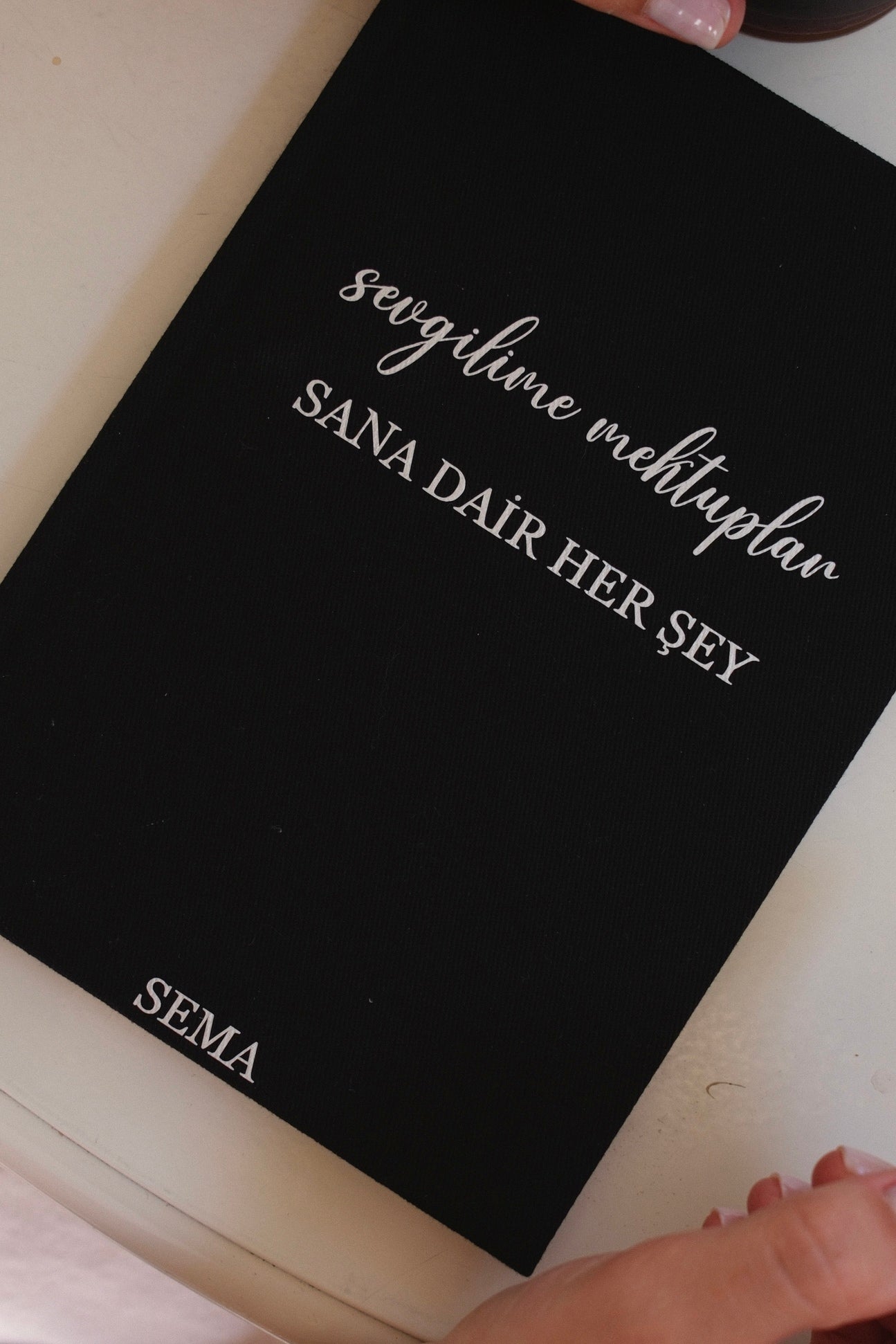 Sana Mektuplar - Sevgilime - Kişiselleştirilebilir Kanvas Defter | 14x20 cm