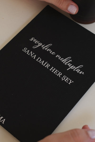 Sana Mektuplar - Sevgilime - Kişiselleştirilebilir Kanvas Defter | 14x20 cm