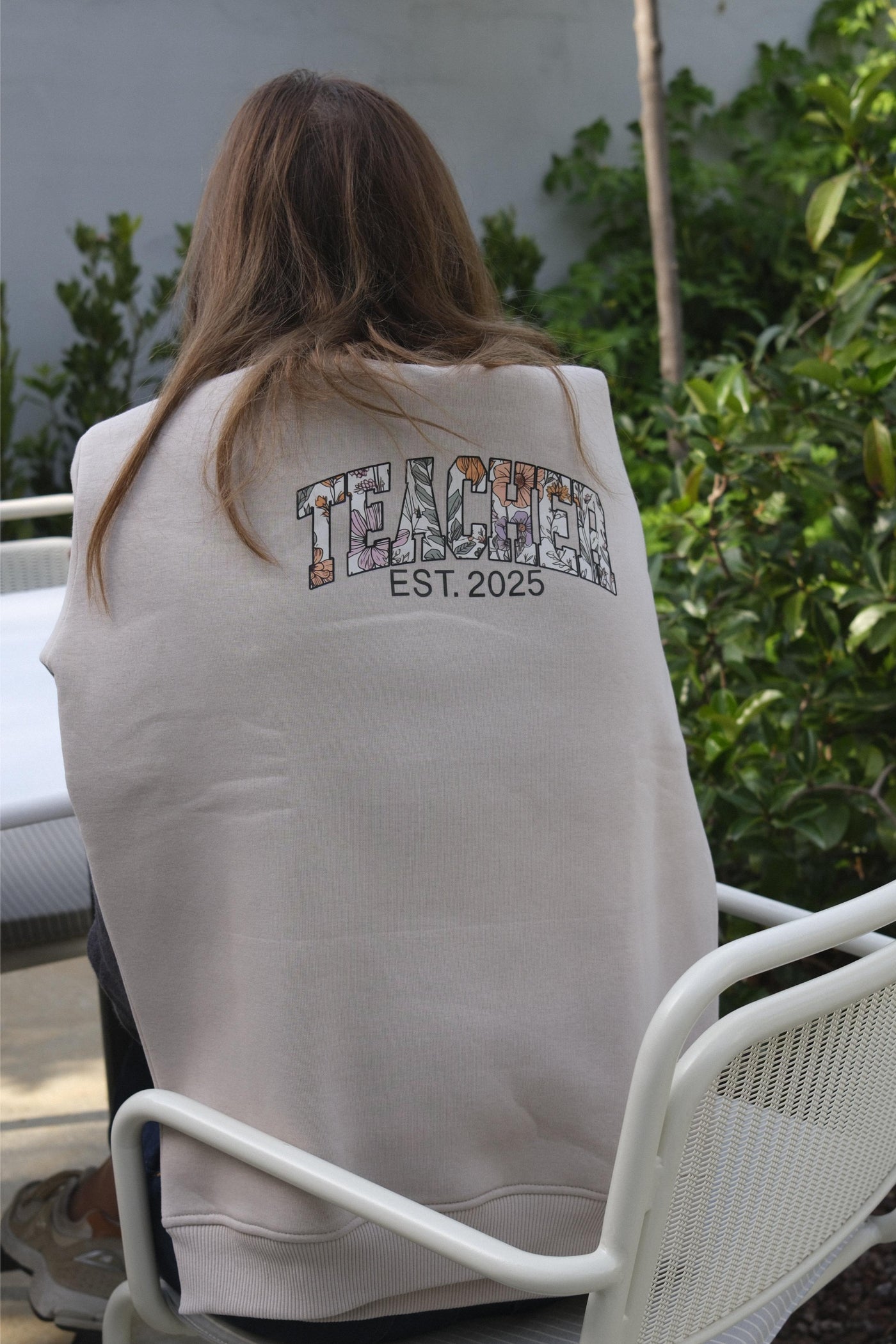 FLORAL TEACHER KİŞİSELLEŞTİRİLEBİLİR SWEATSHIRT