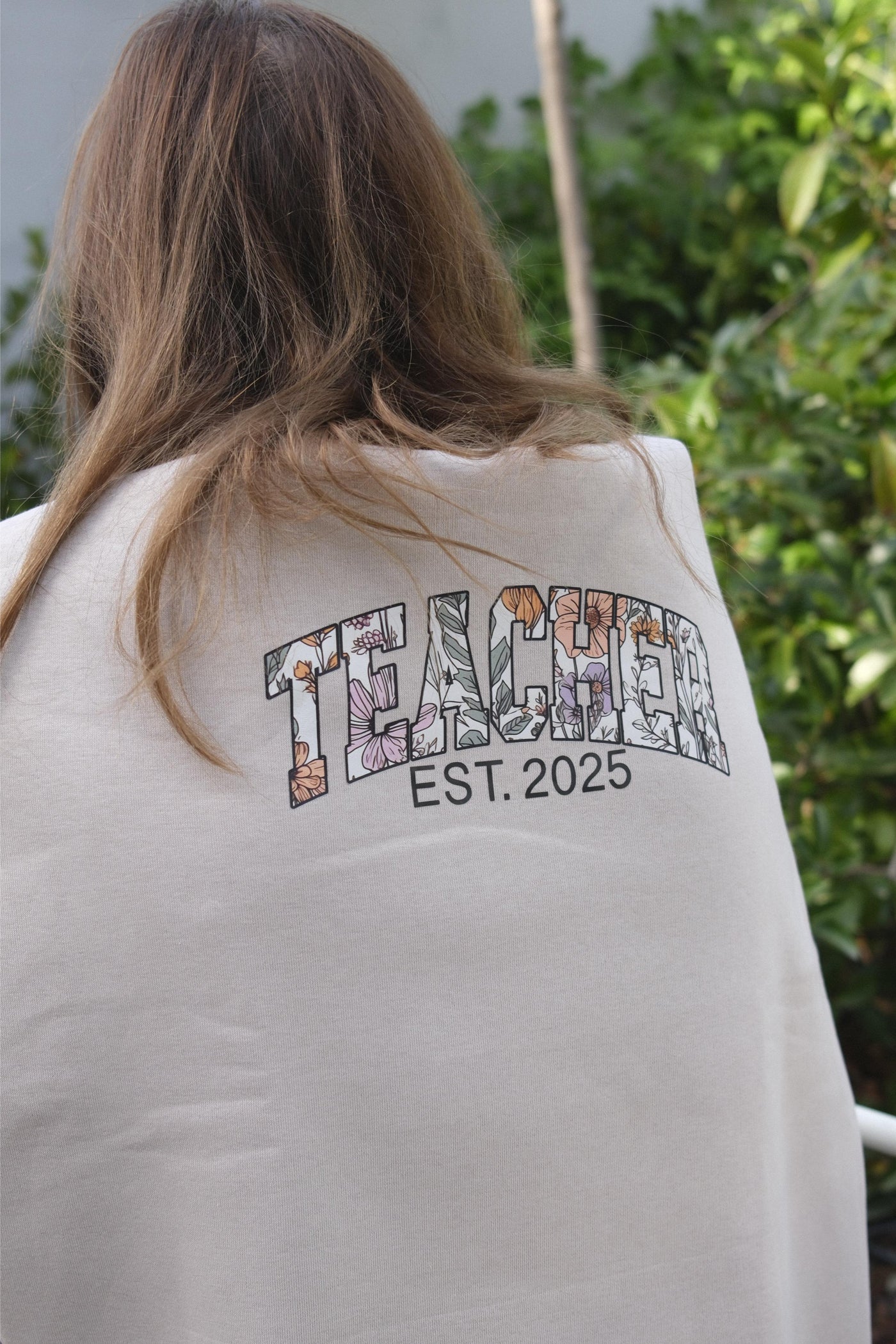 FLORAL TEACHER KİŞİSELLEŞTİRİLEBİLİR SWEATSHIRT