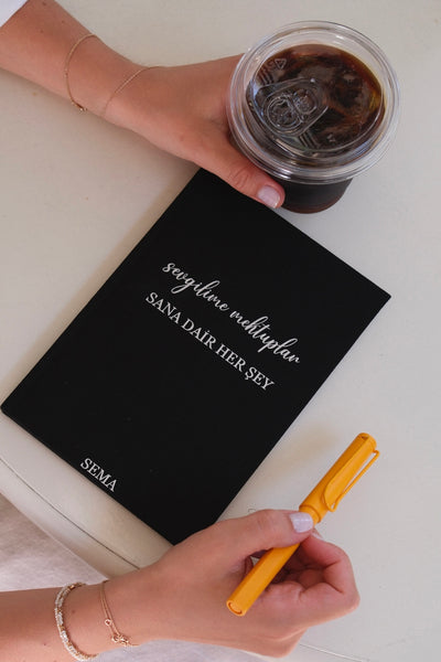 Sana Mektuplar - Sevgilime - Kişiselleştirilebilir Kanvas Defter | 14x20 cm