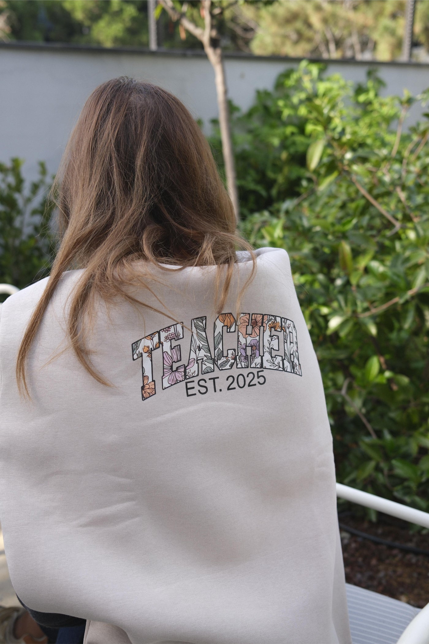 FLORAL TEACHER KİŞİSELLEŞTİRİLEBİLİR SWEATSHIRT