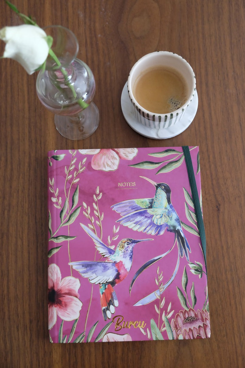 VICTORIA'S JOURNALS BIRDNEST Gizli Spiralli Defter Sert Kapak 17x24 cm | Noktalı