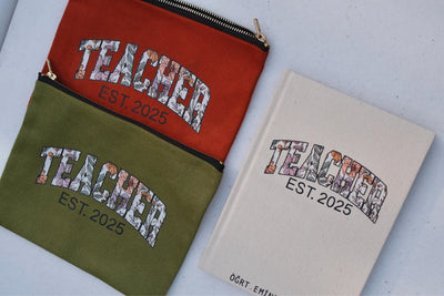 KİŞİSELLEŞTİRİLEBİLİR FLORAL TEACHER KANVAS EL ÇANTASI