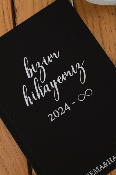 Sana Mektuplar - Bizim Hikayemiz - Kişiselleştirilebilir Kanvas Defter | 14x20 cm