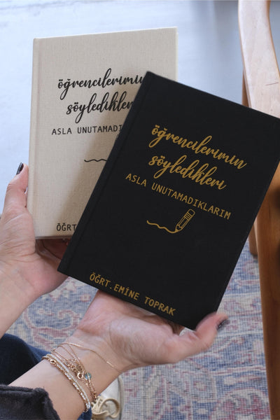 Öğretmenin Mektupları - Öğrencilerimin Söyledikleri - Kişiselleştirilebilir Kanvas Defter | 14x20 cm