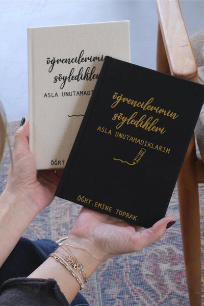 Öğretmenin Mektupları - Öğrencilerimin Söyledikleri - Kişiselleştirilebilir Kanvas Defter | 14x20 cm