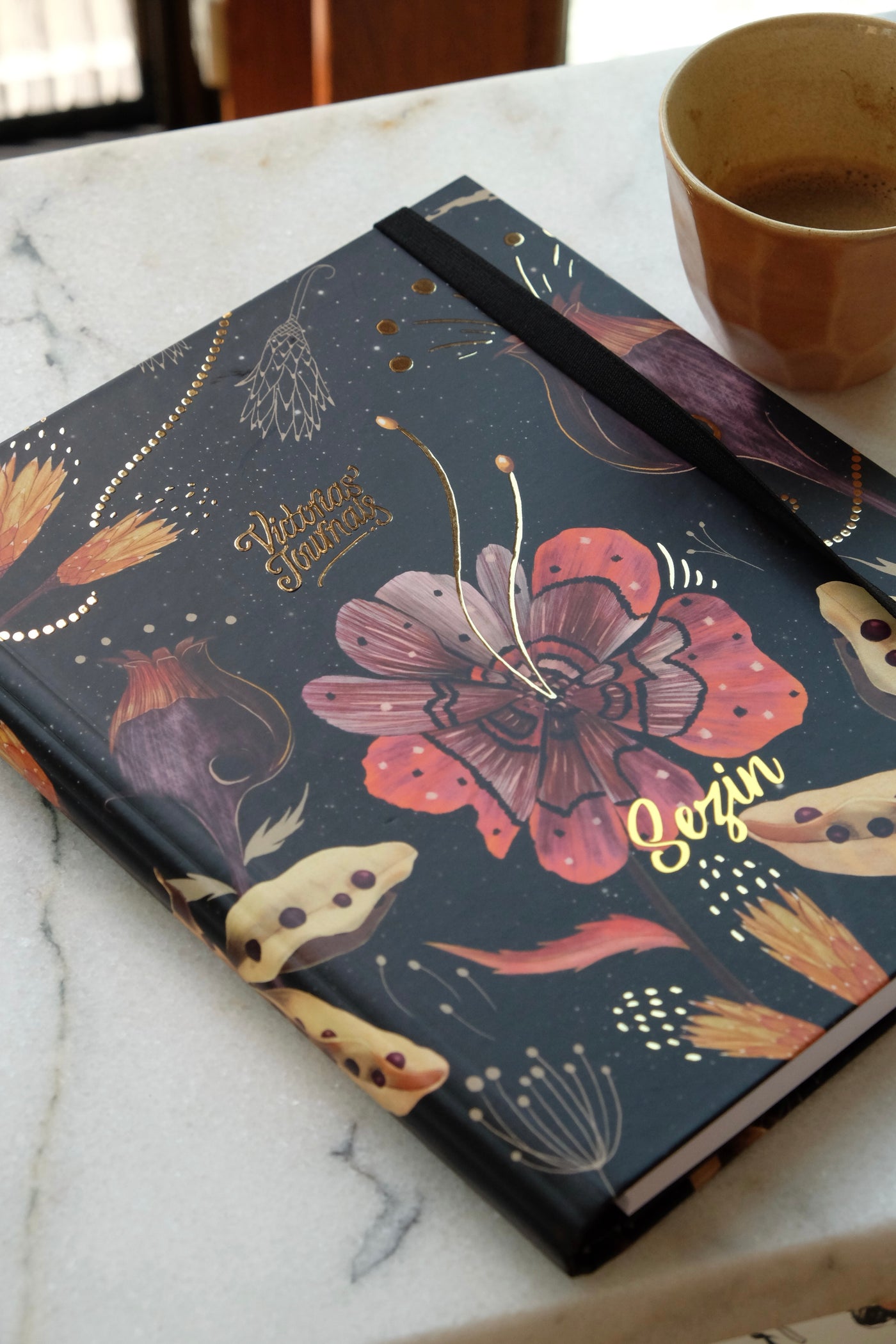 VICTORIA'S JOURNALS POSY Gizli Spiralli Defter Sert Kapak 17x24 cm | Çizgili