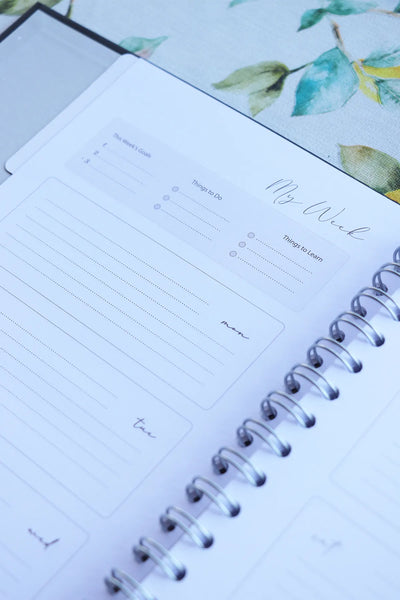 VICTORIA'S JOURNALS RETRO Sert Kapak Süresiz Planlayıcı Ajanda 17x24 Cm | Mavi